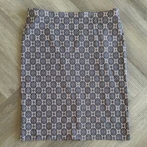 Chic Black Patterned Women's Pencil Skirt